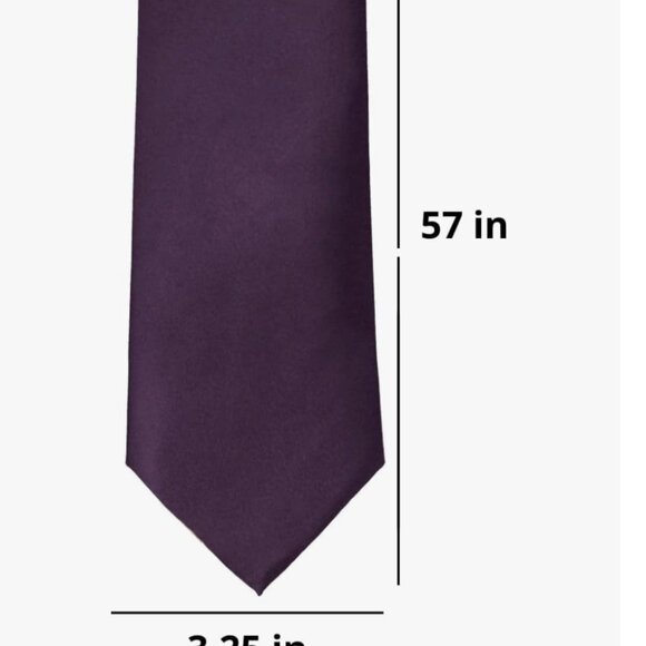Men's Silk Tie - Eggplant Purple - Picture 2 of 3